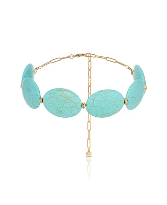 Ettika Oval Turquoise Stones Statement Choker