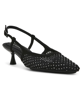 Anne Klein Women's Thia Rhinestone Mesh Slingback Pumps