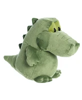 Aurora Large Happy Alligator Happy Hippo and Friends Whimsical Plush Toy Green 13"