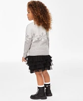 Holiday Lane Toddler Girls Snowflake Crewneck Sweater, Created for Macy's