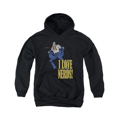 Dc Comics Boys Youth I Love Nerds Pull Over Hoodie / Hooded Sweatshirt