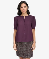 Calvin Klein Petite Button-Front Blouse