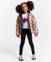 Epic Threads Girls Pop Leopard-Print Reversible Full-Zip Hooded Puffer Jacket, Created for Macy's