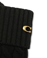 Coach Cable Knit Touchscreen Gloves