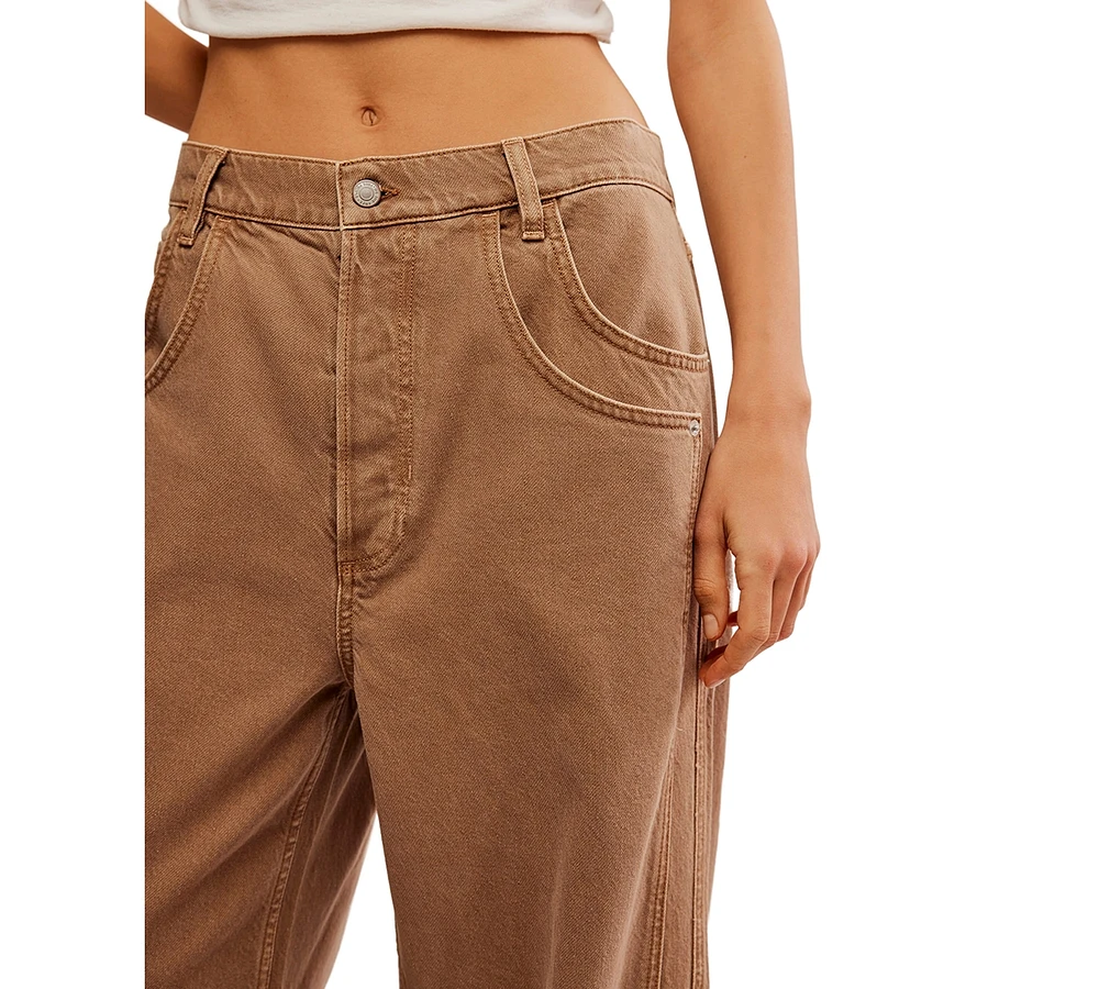 Free People Women's Final Countdown Slouchy Wide-Leg Jeans