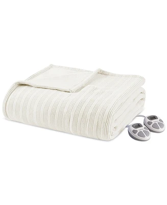 Premier Comfort Textured Fleece Heated Blanket, Queen