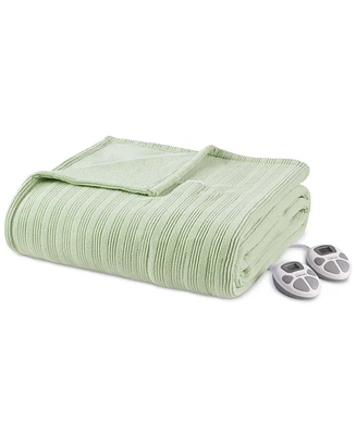 Premier Comfort Textured Fleece Heated Blanket, Queen