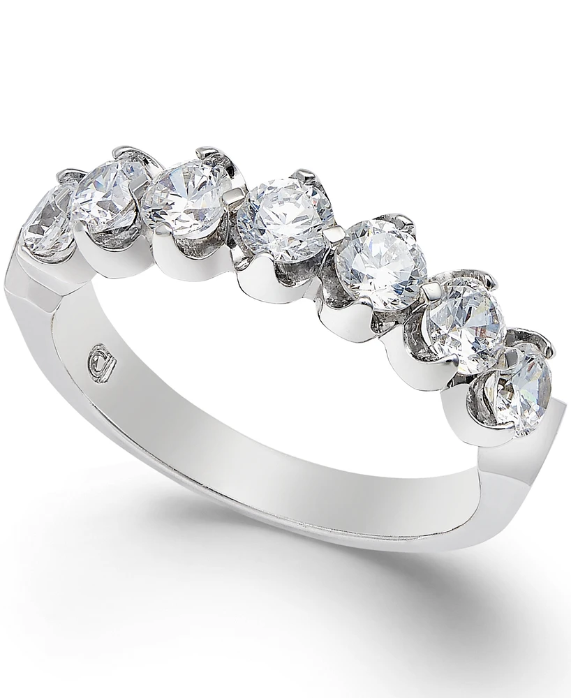 Certified Diamond Scalloped Ring (1 ct. t.w.) 14k White Gold