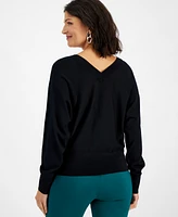 I.n.c. International Concepts Women's V-Neck Sweater, Created for Macy's