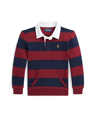 Polo Ralph Lauren Toddler and Little BoysStriped Fleece Rugby Sweatshirt