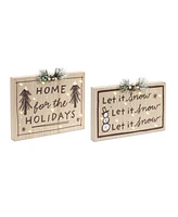 Slickblue Led Holiday Snow Sign Set: Festive Illumination for Your Home