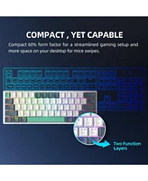 Machineke Machenike K500-B61W 60% Wireless Mechanical Gaming Keyboard, 61 Keys Ultra-Compact Hot Swappable Linear Red Switch, Dynamic Rgb Backlit, Ant