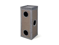 Slickblue 39" Tall Cat Condo with Scratching Posts and 3 Hideaways 4 Soft Plush Cushions