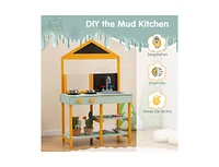 Slickblue Kids Kitchen Playset with Root Viewer Planter and Rotatable Faucet