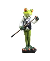 Fc Design 6.75"H Frog Pool Player Figurine Decoration Home Decor Perfect Gift for House Warming, Holidays and Birthdays