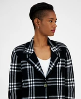 Kasper Women's Plaid Cardigan