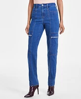 I.n.c. International Concepts Women's High-Rise Straight-Leg Jeans, Created for Macy's