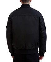 Karl Lagerfeld Men's Flight Satin Bomber Jacket