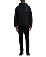 Karl Lagerfeld Men's Mixed Media Mid-Weight Puffer Jacket