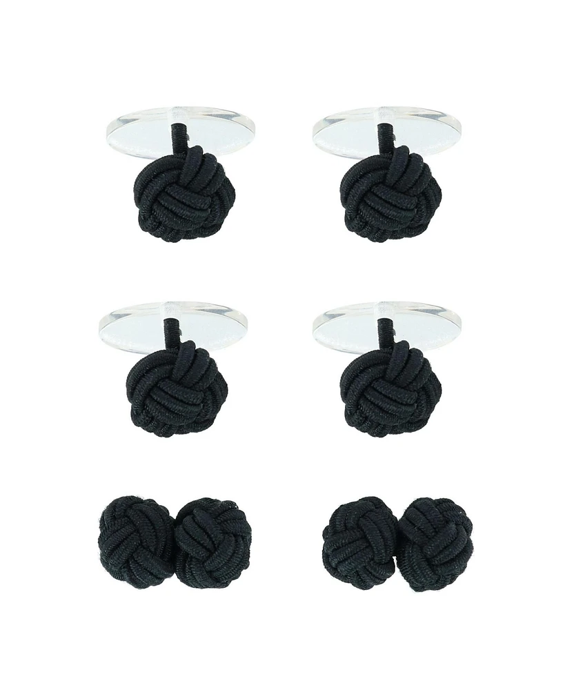 Trafalgar Silk Knots Formal Set (4 Studs and 2 Cuffs)