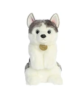 Aurora Medium Sitting Pretty Husky Pup Miyoni Tots Adorable Plush Toy White 10"