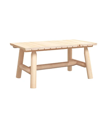 vidaXL Coffee Table 35.4"x19.7"x16.1" Solid Wood Spruce