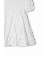 Desigual Girls Combination Swiss embroidery dress