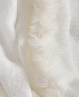 I.n.c. International Concepts Women's Faux-Fur-Trim Wrap, Created for Macy's