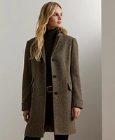 Lauren Ralph Petite Notched-Collar Walker Coat