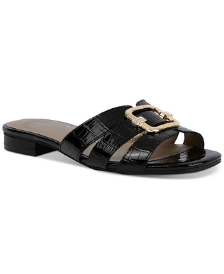 Jones New York Women's Roselinn Ornament Slide Flat Sandals