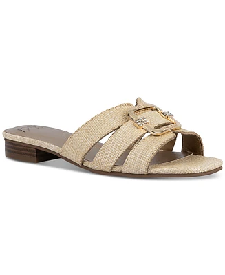 Jones New York Women's Roselinn Ornament Slide Flat Sandals 