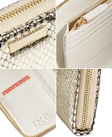 I.n.c. International Concepts Boxed Hazel Zip-Around Metallic Snake-Embossed Wristlet, Created for Macy's