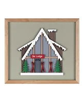 Slickblue Framed Ski Lodge Wall Art (Set of 4)