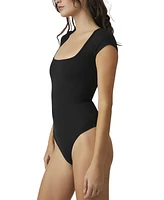 Free People Square Eyes Thong Bodysuit