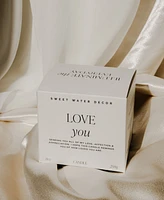 Sweet Water Decor Love You Fluted Soy Candle - Ribbed Glass Jar with Box - 11 oz