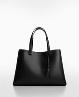 Mango Women's Dual Compartment Shopper Bag