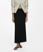 Mango Women's Long Linen Skirt