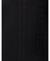 Spring + Mercer Men's Cable Knit Johnny Collar Short Sleeve Sweater Polo