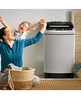 Gymax Compact Full-automatic Washing Machine Laundry Washer w/ 11 lbs Capacity Grey