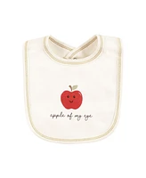 Touched by Nature Unisex Baby Organic Cotton Bibs, Fall Food, One Size