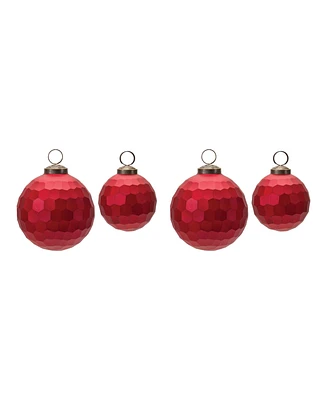 Slickblue Hammered Glass Ball Ornament (Set of 4)