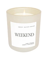 Sweet Water Decor Weekend Soy Candle - Tan Matte Jar - 15 oz