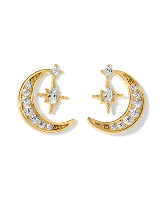 Girls Crew Crystal Stargazer Moon Earrings