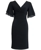 Connected Women's Flutter-Sleeve Sheath Dress