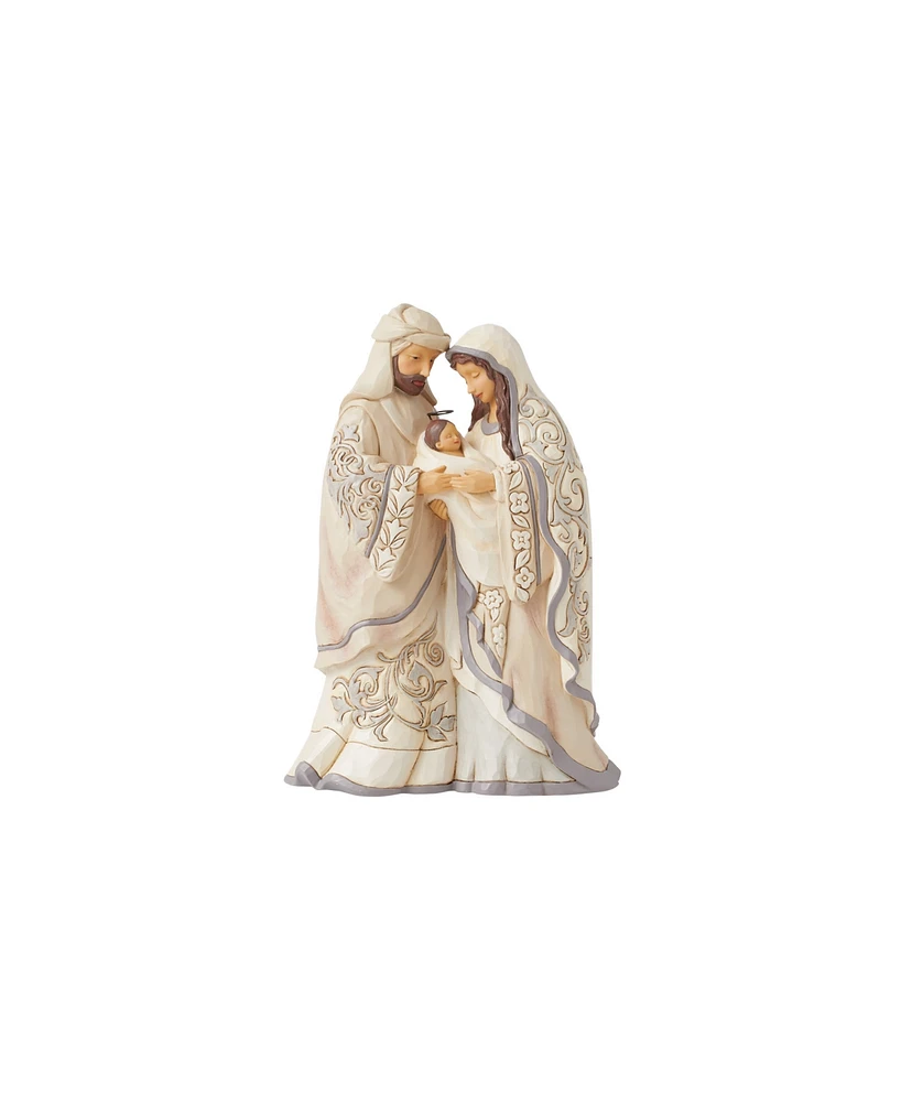 Jim Shore White Woodland Holy Family Figurine