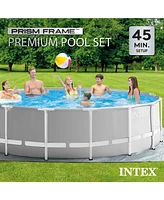 Intex 15ft x 48in Prism Above Ground Swimming Pool Set with Ladder and Cover