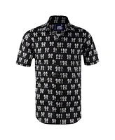 Section 119 Men's Black Pink Floyd Division Bell Button-Down Shirt