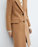 Mango Women's Virgin Wool Midi-Coat