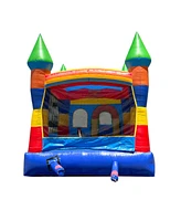 Pogo Bounce House Inflatable Bounce House with Slide for Kids (Without Blower) - 18 x 12 x 14.5 Foot Backyard Inflatable Bouncy House - Built