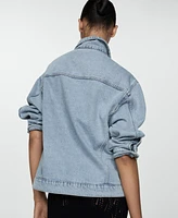 Mango Women's Oversize Denim Jacket